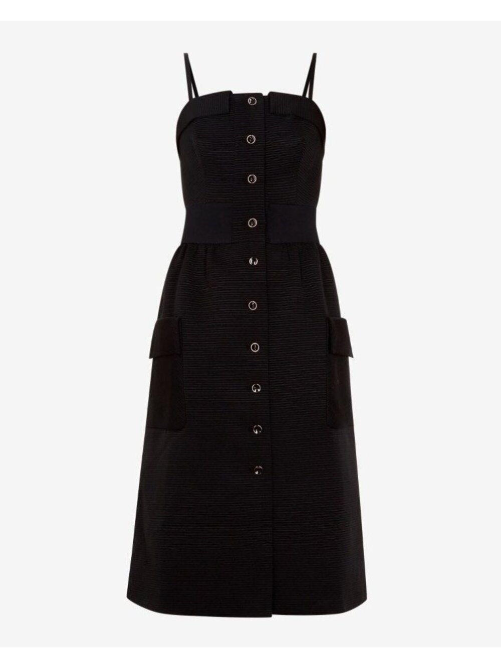 🆕TED BAKER Octovia Button Down Pockets Midi Dress 8 - Picture 6 of 16